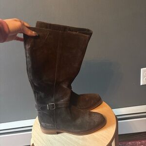 Clarks Brown Suede Mid-Calf Boots